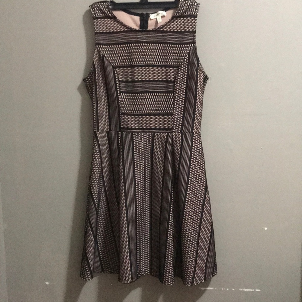 Tan and black dress
